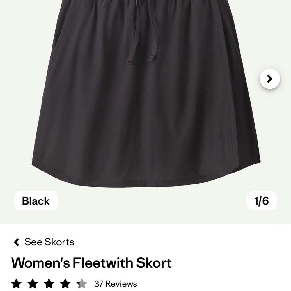 Patagonia Women's Black Skort